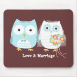 Owls Wedding Mouse Pad