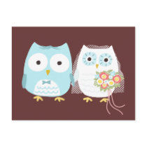 Owls Wedding postcards by jennsdoodleworld Owls Wedding postcards