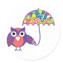 owlUmberella stickers