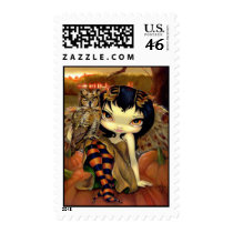 "Owlyn in Autumn" Stamp