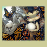Owlyn in the Nest ART PRINT owl fairy hatchling posters by strangeling Owlyn in the Nest ART PRINT owl fairy hatchling posters