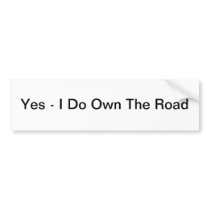 own road sticker bumper sticker