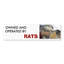 owned and operated by RATS bumper stickers