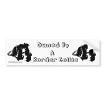 Owned By A Border Collie Dog Bumper Sticker bumper stickers