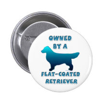 Owned by a Flat-coated Retriever Pin
