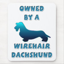 Owned by a Wirehair Dachshund Mousepads