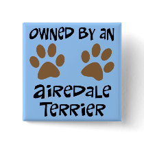 Owned By An Airedale Terrier Pinback Button