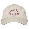 Owned By Border Collie Embroidered Baseball Cap embroidered hats by SmilinEyesTreasures Owned By Border Collie Embroidered Baseball Cap embroidered hats