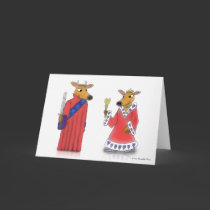 Ox King and Queen of Hearts Valentine Card cards