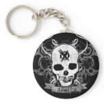 Ox Sawyer Logo/Skull Keychain
