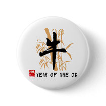 Ox Symbol Gifts Pinback Buttons