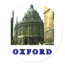 Oxford 1986 snapshot 143 Blue The MUSEUM Zazzle Gi Round Sticker