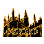 Oxford England 1986 Building Spirals Gold Postcard