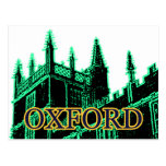 Oxford England 1986 Building Spirals Green Post Card