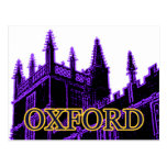 Oxford England 1986 Building Spirals Purple Post Cards