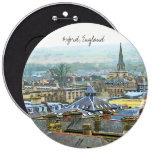 Oxford, England, Roof Top View Pinback Button