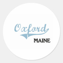 Oxford Maine City Classic Round Sticker