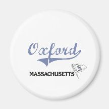 Oxford Massachusetts City Classic Fridge Magnet