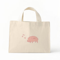 OXOX Pink Piggy Doodle Art Bag