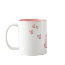 OXOX Pink Piggy Doodle Art Mug