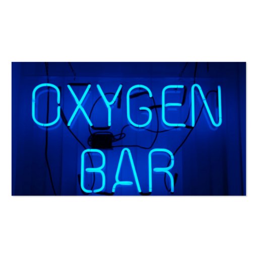 Oxygen Bar Business Cards (back side)