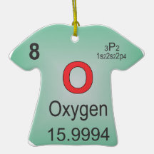 Oxygen Individual Element of the Periodic Table Christmas Ornament