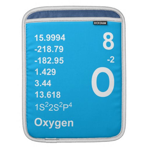Oxygen iPad Sleeve (light on blue)