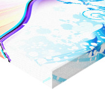 Oxygentees Rainbows are Blooming Stretched Canvas Print