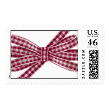 Oxygentees Red Gingham Bow Postage