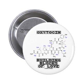 Oxytocin Building Blocks Of Love (Chemistry) Buttons