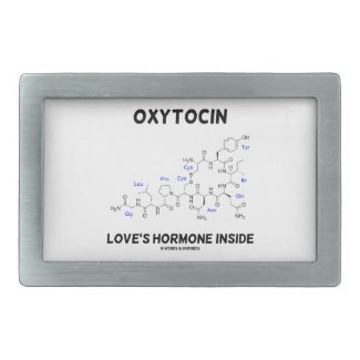 Oxytocin Love's Hormone Inside (Chemistry) Rectangular Belt Buckle