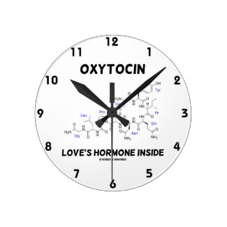 Oxytocin Love's Hormone Inside (Chemistry) Wallclock