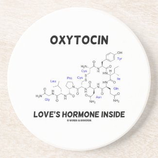 Oxytocin Love's Hormone Inside (Chemistry) Drink Coasters