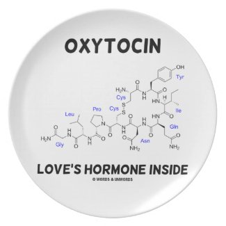 Oxytocin Love's Hormone Inside (Chemistry) Party Plates