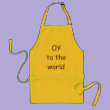 OY  to the world  Yiddish Jewish apron