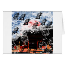 Oyama 祇 shrine and cat card