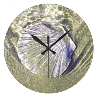Oyster Shell Wall Clock