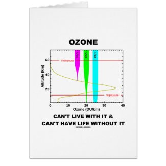 Ozone Can't Live With It Can't Have Life Without Greeting Card