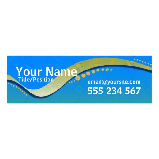 OZTRALiANA Skinny Profile Business Card Templates (front side)