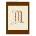 p180 OLD ENGLISH LETTER M cards