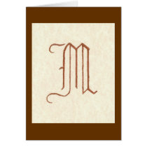 p180 OLD ENGLISH LETTER M cards