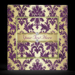 P1 Gold Purple Damask Wedding Binder Album binders