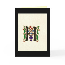 p25 MEDIEVAL LETTER H cards