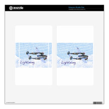 p38 Lightning world war 2 combat aircraft Skin For Kindle Fire