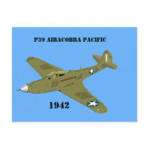 P39 Airacobra Pacific, 1942 postcards by Hanger_19 P39 Airacobra Pacific, 1942 postcards