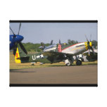 P51 Mustang, Side View.(runway)_WWII Planes Canvas Print