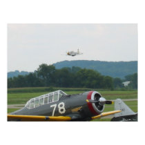 P51 overflying T6 posters