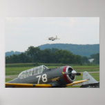 P51 overflying T6 posters