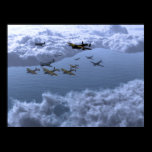 P51'a Escort Lancaster Bombers posters