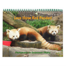P8310607, Love those Red Pandas!, ... - Customized Wall Calendars